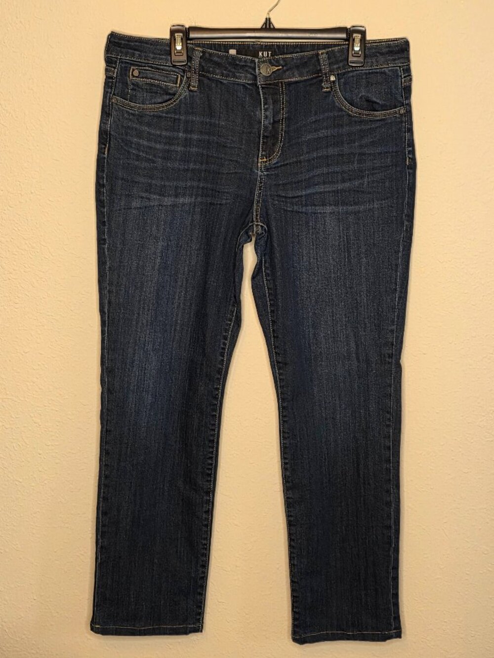 KUT From The Kloth Dark Wash Straight Leg Jeans - Women's Size 14